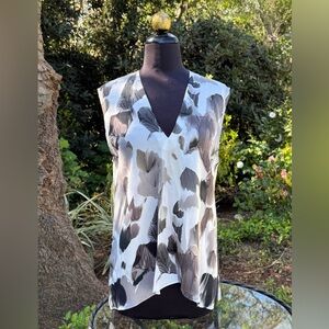 Helmut Lang ethereal shadow print silk blouse - size S